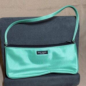 Kate Spade Mint Green Satin Shoulder Bag